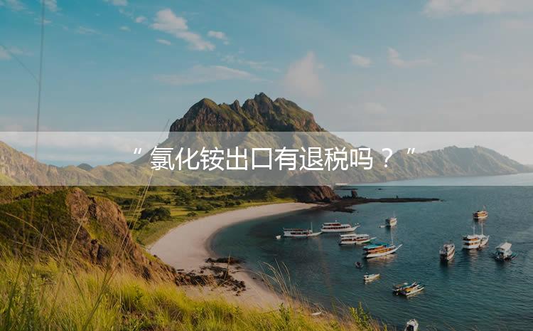 氯化銨出口有退稅嗎？